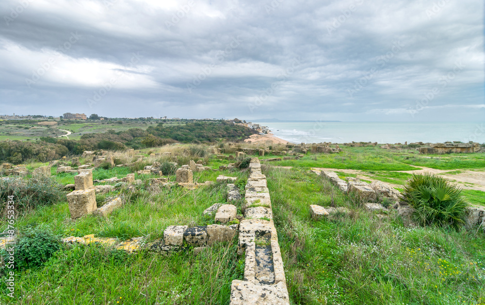 Landscape in Selinunte archaeological area