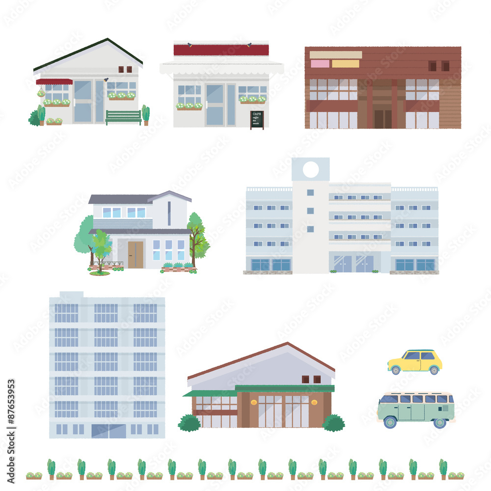 お店 カフェ 店舗 イラスト Stock Vector Adobe Stock