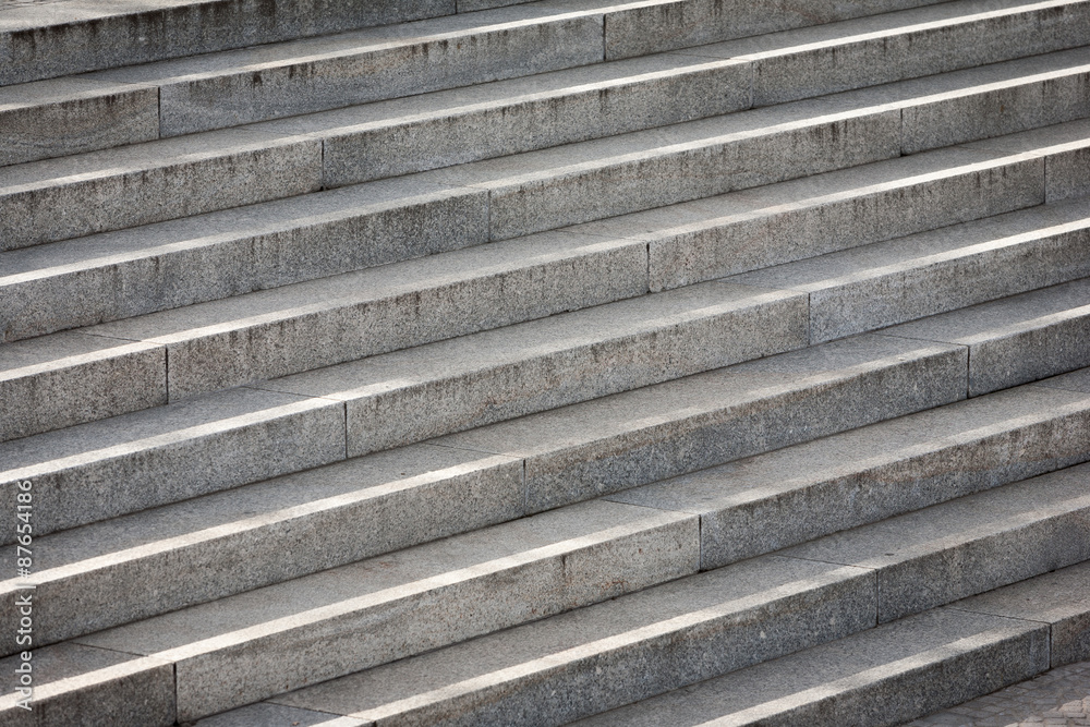 Granite steps. Close architectural detail of some granite steps.