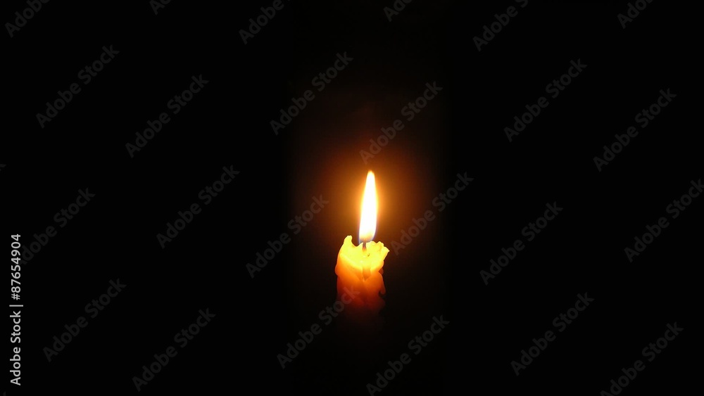 Candle is burning on the black background. Time Lapse. Full HD Candle is burning on the black background. Time Lapse. Full HD
