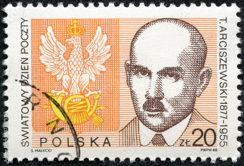  Postal Emblem and Tomasz Arciszewski (Postal Minister, 1918-19) photo