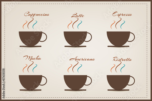 cofee logo illustration and vector