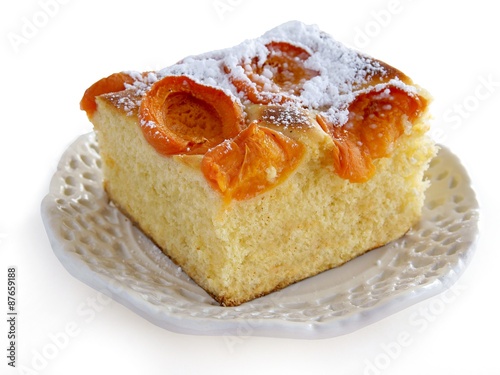 tasty cake with apricots