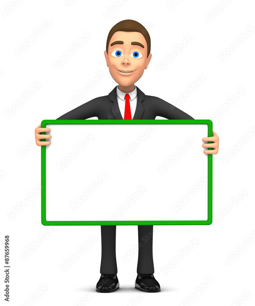 successful businessman with a green frame successful businessman with a green frame