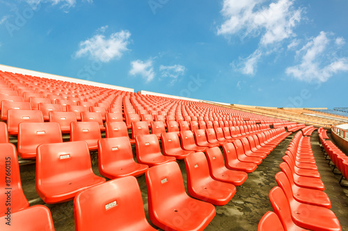 Empty seats at the Stadium