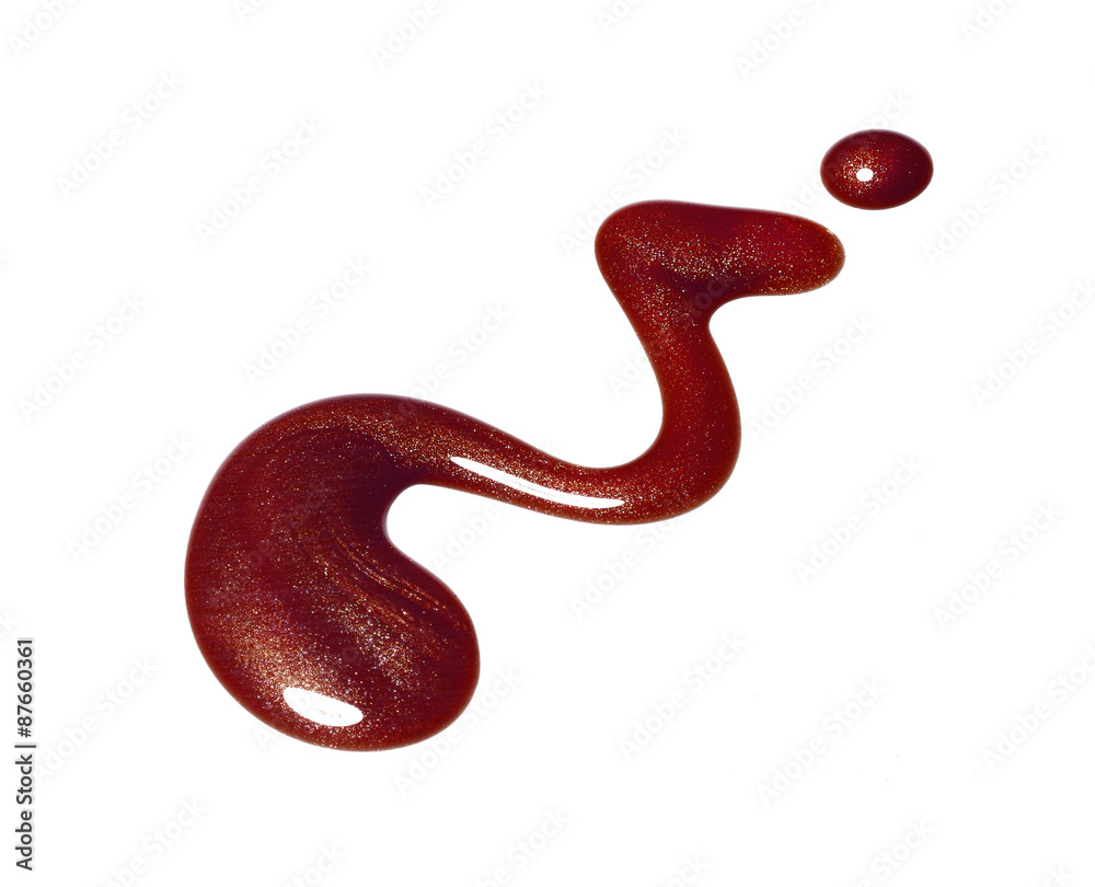Fototapeta premium Red nail polish isolated on white 