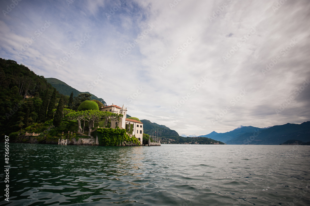 Gravedona town and Como lake, Italy
