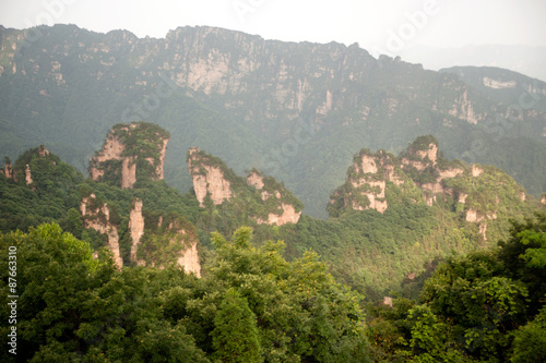 Mysterious mountains Zhangjiajie  HUnan Province in China.