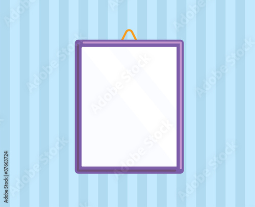 Image frames on wall. Photo, museum or empty wall, gallery