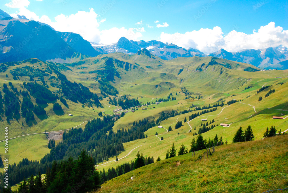 Overlooking the Gilbachtal with Hahnenmoos. Overlooking the Gilbachtal with Hahnenmoos.