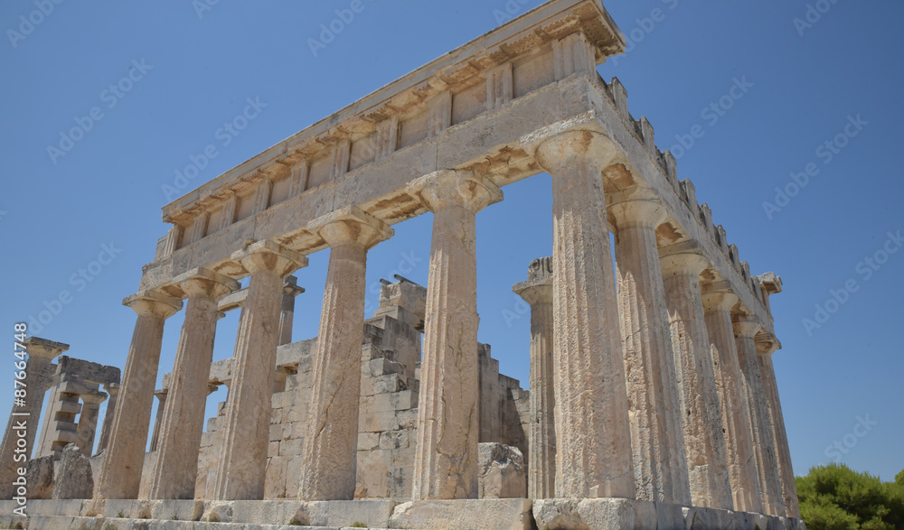 Temple of Aphaea. Aegina Island Greece