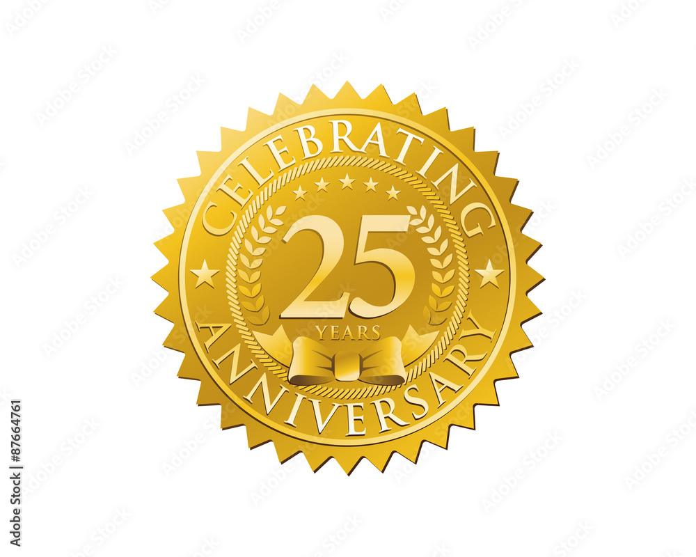 anniversary logo golden emblem 25 anniversary logo golden emblem 25