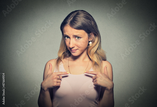 angry, unhappy, annoyed young woman