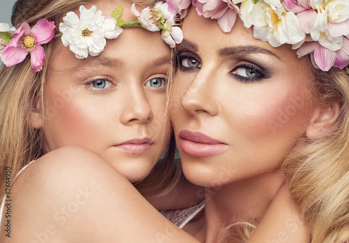 Beautiful portrait of mother and daughter