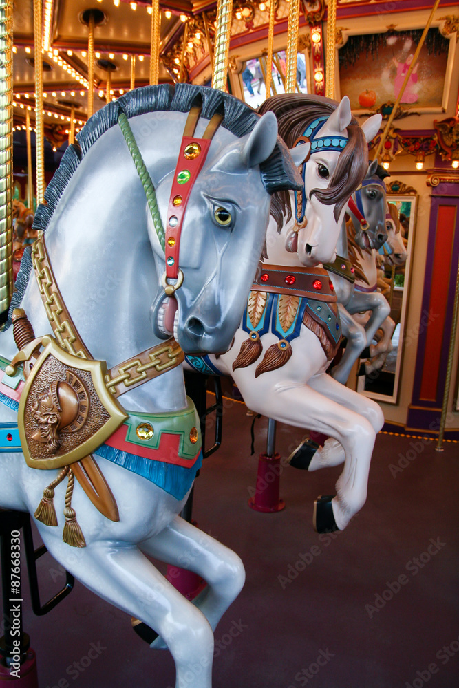 A horse carousel in Hong Kong