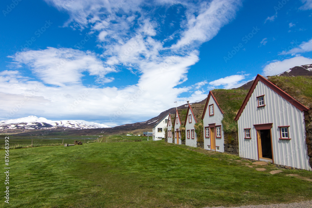 The old Laufas farm near Akureyri in northern Iceland