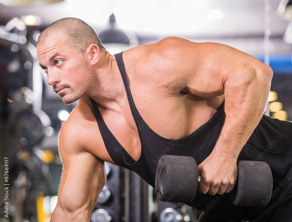 Bodybuilder at gym Bodybuilder at gym