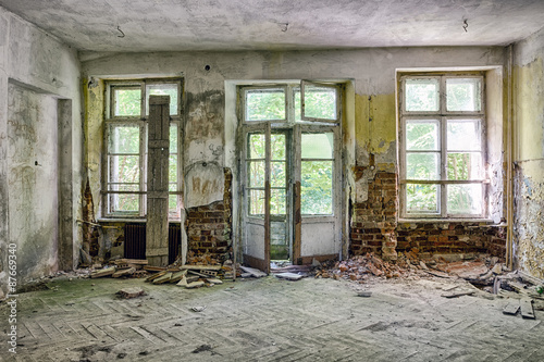 The ruins of a manor house