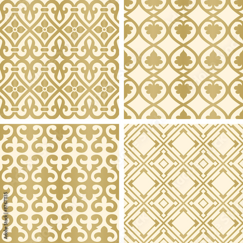 Vector seamless tiling patterns