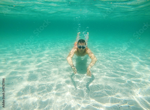 Under water