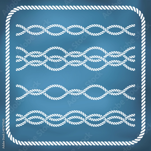 Nautical rope border