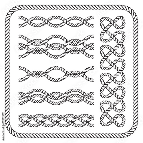 Nautical rope border