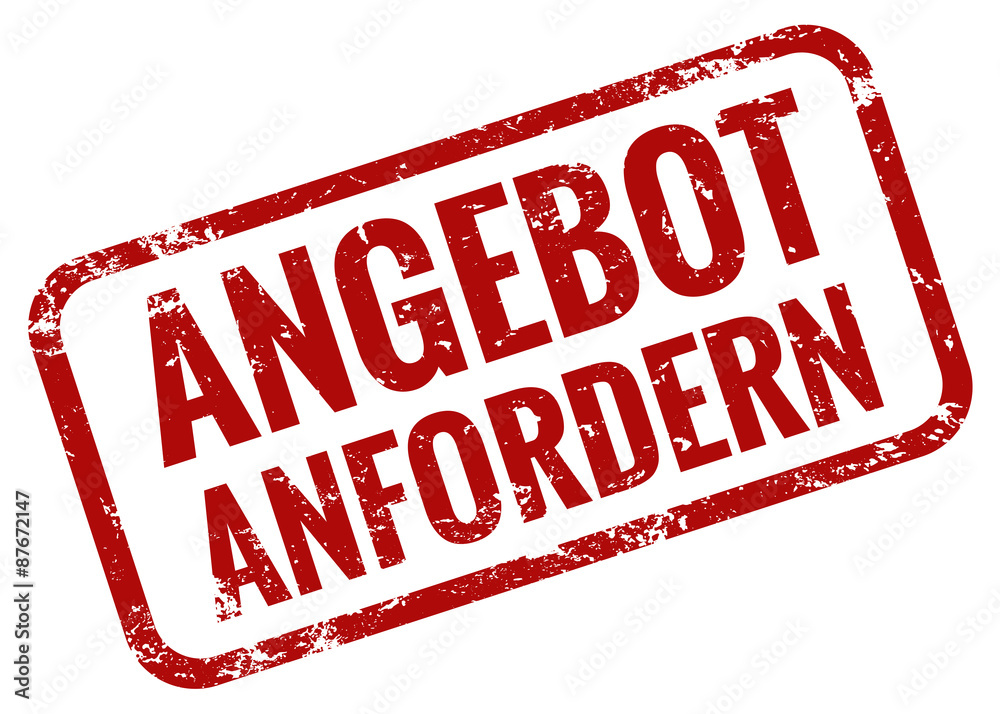 Angebot anfordern Stempel rot grunge Angebot anfordern Stempel rot grunge