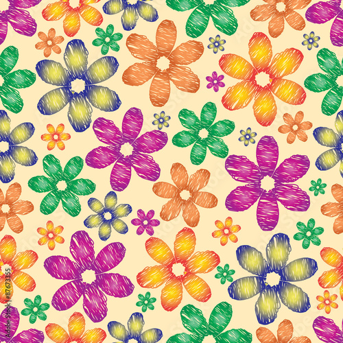 Floral colorful background.Vector