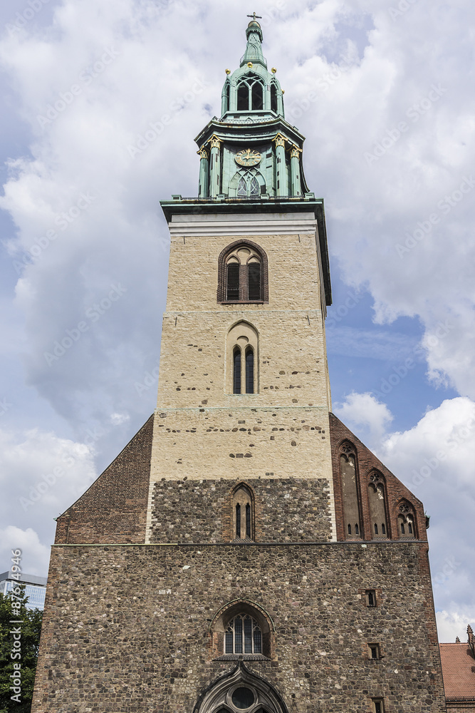 Fototapeta premium Mary's Church (Marienkirche, 13th century) in Berlin, Germany.