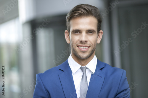 Portrait of handsome businessman photo
