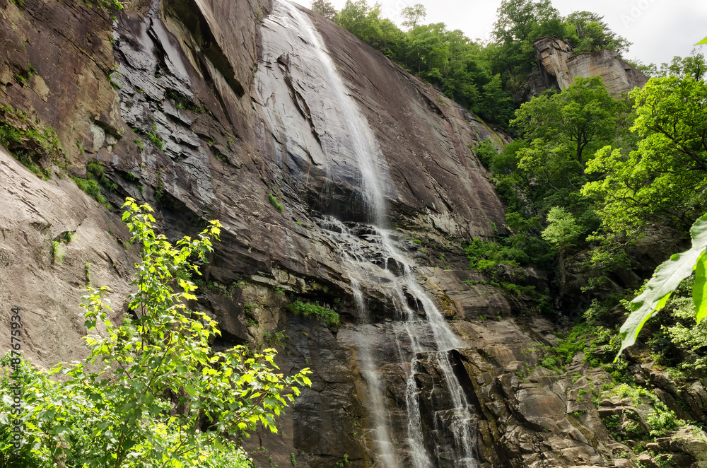 Fototapeta premium Hickory Nut Falls in Chimney Rock State Park, North Carolina, United States