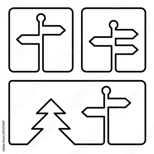 Guidepost simple icon