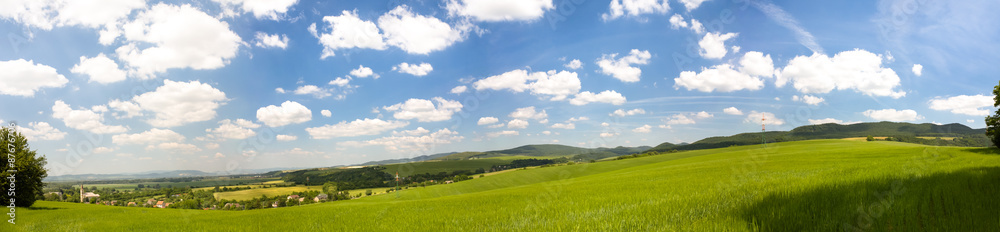 Slovak countryside landscape with fertile fields and lush green Slovak countryside landscape with fertile fields and lush green