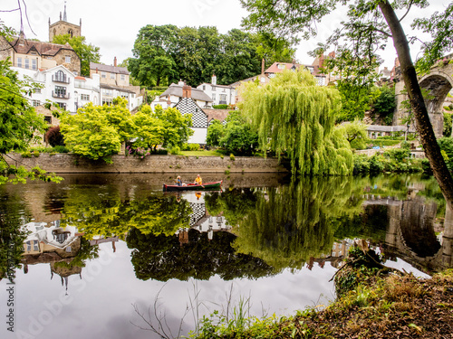 River reflections  Knaesborough  North Yorkshire  UK