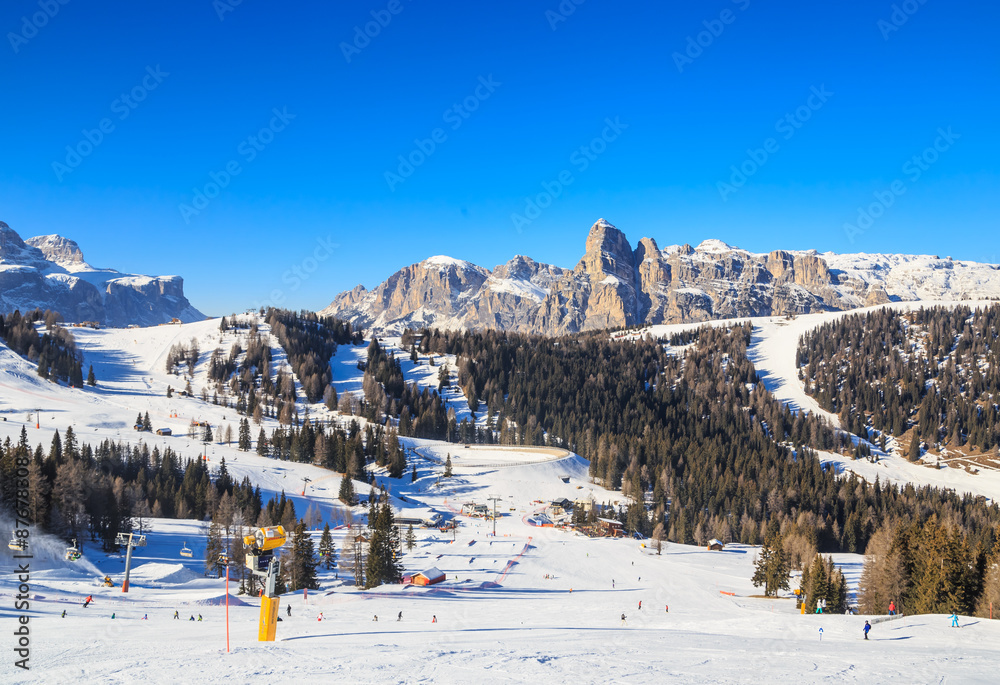 Ski resort of Selva di Val Gardena, Italy