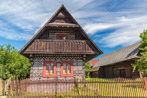 Obraz na płótnie Traditional house from Slovakia in Cicmany w salonie