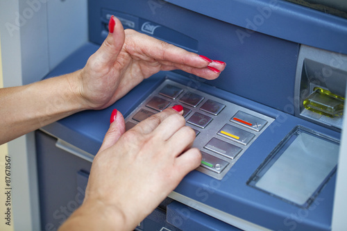 ATM - entering pin photo