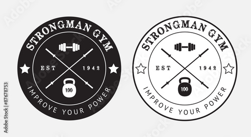 Gym logo in black and white