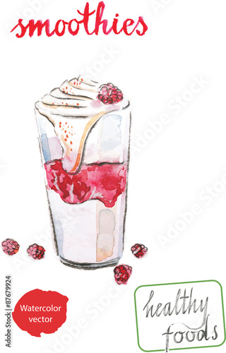 Watercolor smoothies