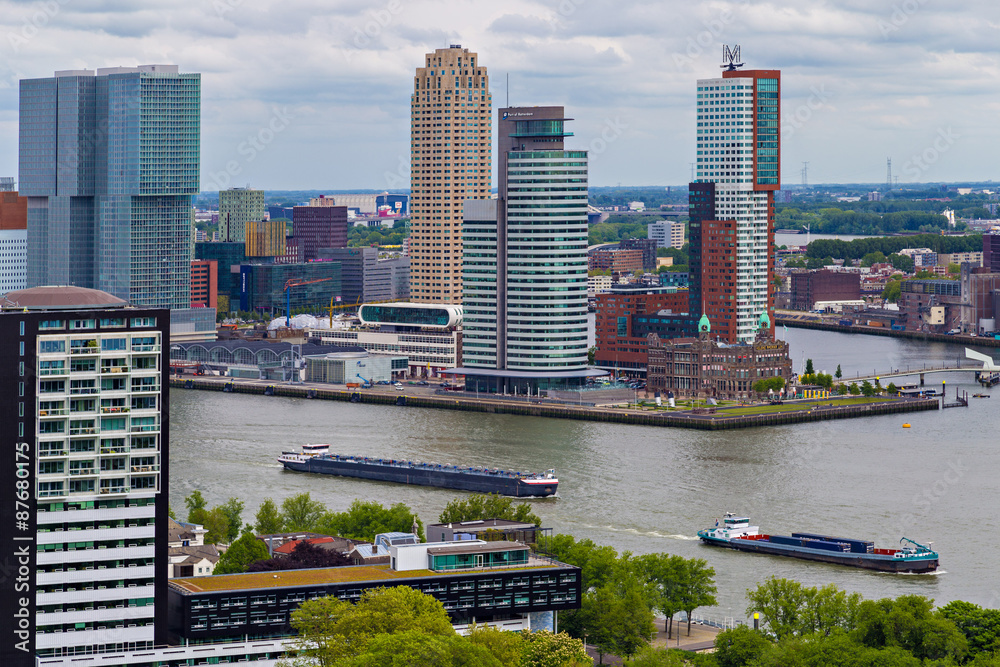 Fototapeta premium View on Port of Rotterdam business area