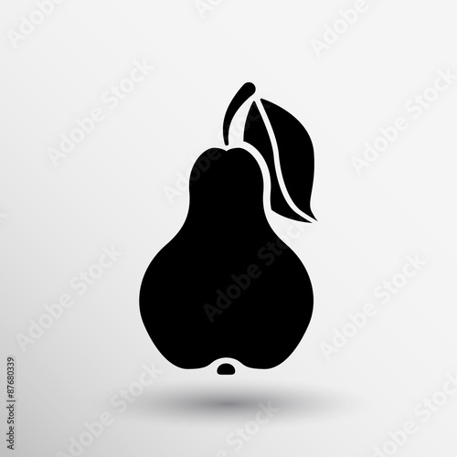 Pear logo fruit diet leaf dieting health food 