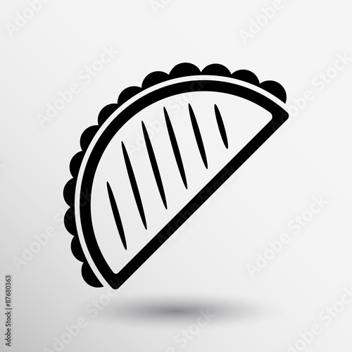 Mexican fast food vector logo design template. tacos icon