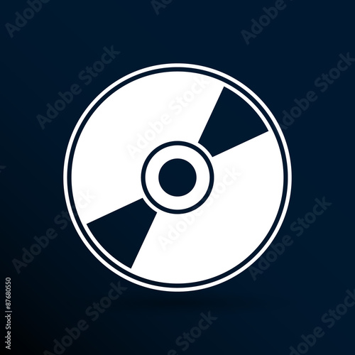 Vector CD or DVD icon disc vector compact disk