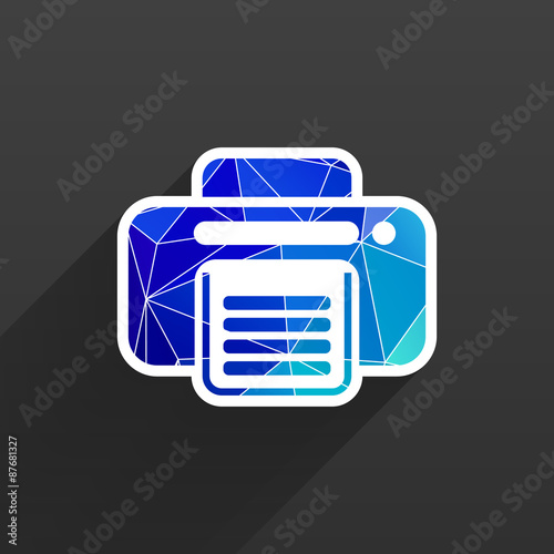 fax icon vector design printer document print 