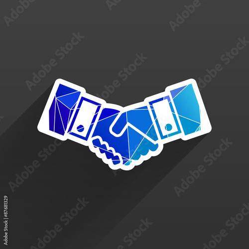 Handshake vector icon hake vector meeting business
