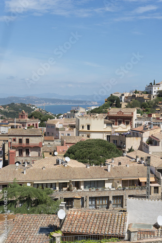 Begur with Castle, a typical Spanish town in Catalonia, Spain.