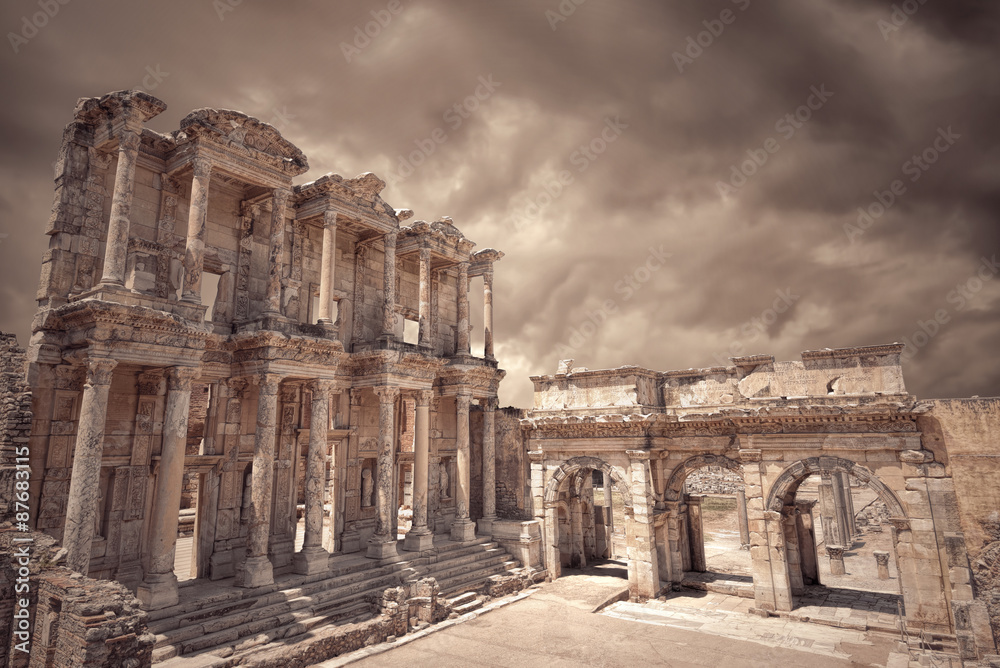 Library of Celsus in Ephesus ancient city, Selcuk, Turkey