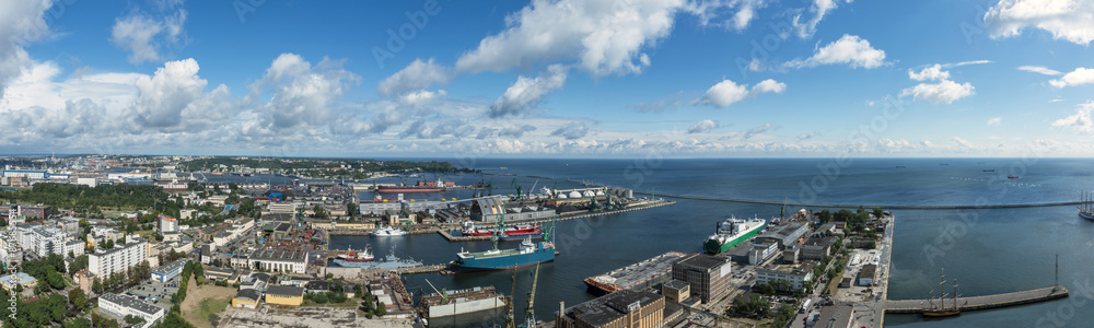 Panoramic view of Gdynia, Poland.