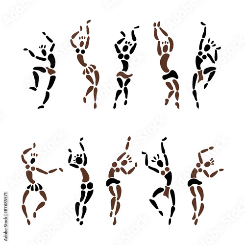 Figures of African dancers.