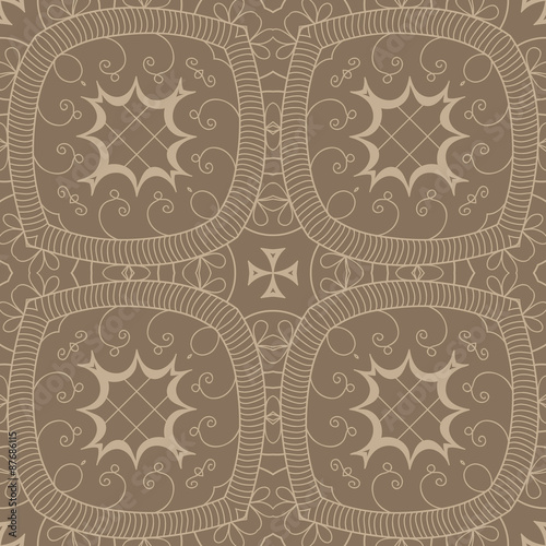 Abstract seamless doodle pattern